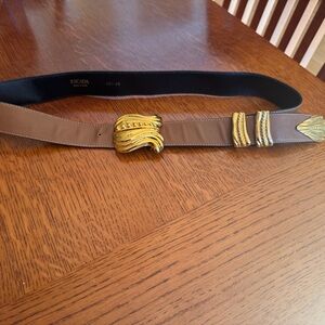 Escada Brown and Gold Belt